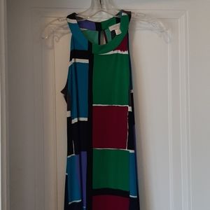 Geometric Square print LOFT dress